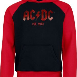 AC/DC Hoodie Logo S to 5XL for Men black-red