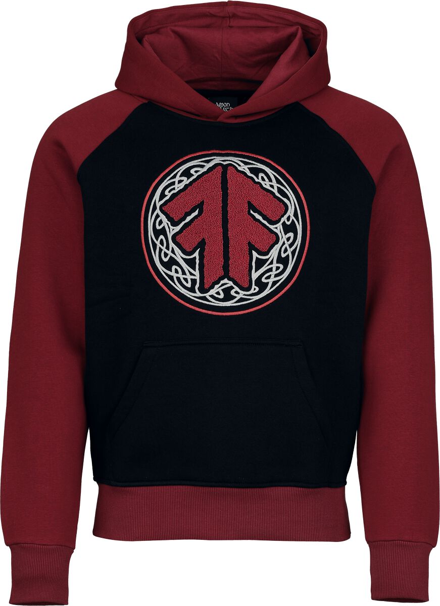 Amon Amarth Hoodie Logo S to 5XL for Men black-burgundy