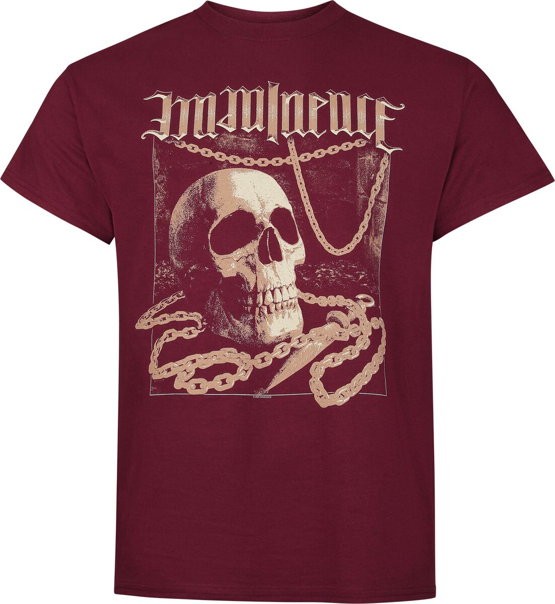 Imminence T-Shirt Skull S to XXL for Men dark red