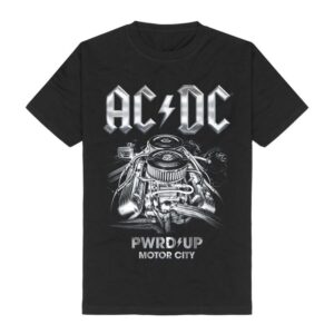 AC/DC T-Shirt PWRUP Detroit S to 3XL for Men black