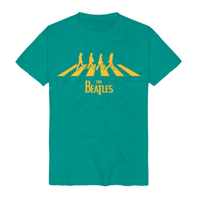 The Beatles T-Shirt Abbey Road Silhouette S to 3XL for Men turquoise