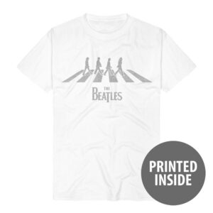 The Beatles T-Shirt Abbey Road Silhouette S to 3XL for Men white