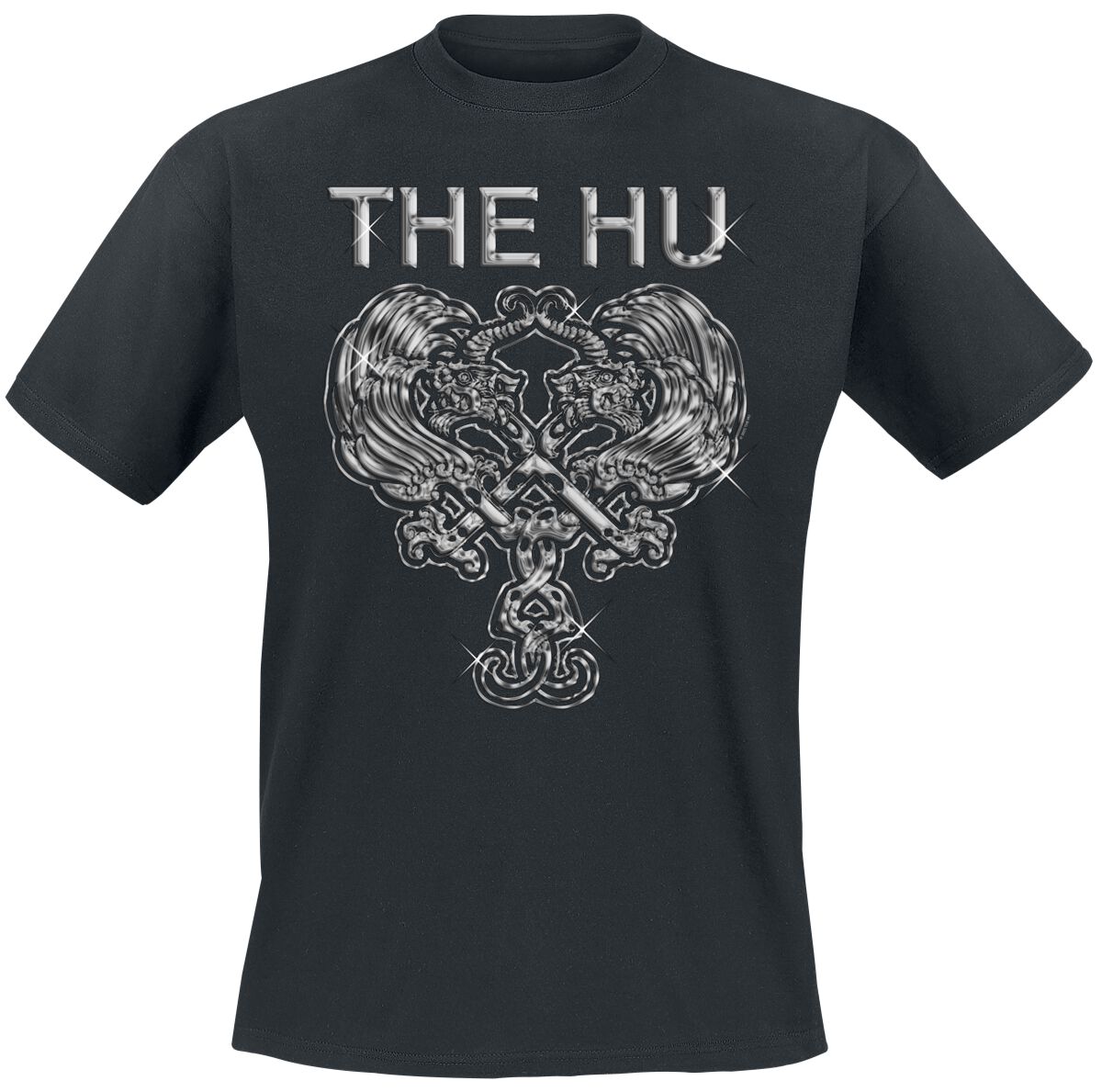 The Hu T-Shirt Chrome Crest S to XXL for Men black