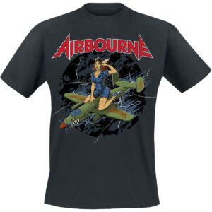 Airbourne T-Shirt Straddled Pin-Up S to 5XL for Men black