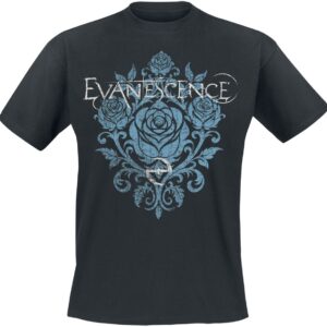 Evanescence T-Shirt Blue Rose S to XXL for Men black