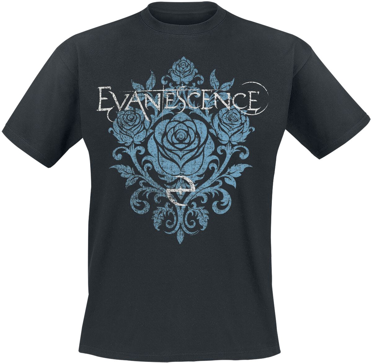 Evanescence T-Shirt Blue Rose S to XXL for Men black