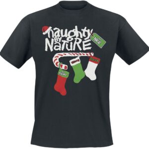Naughty by Nature T-Shirt Candy Cane Logo S to XXL for Men black