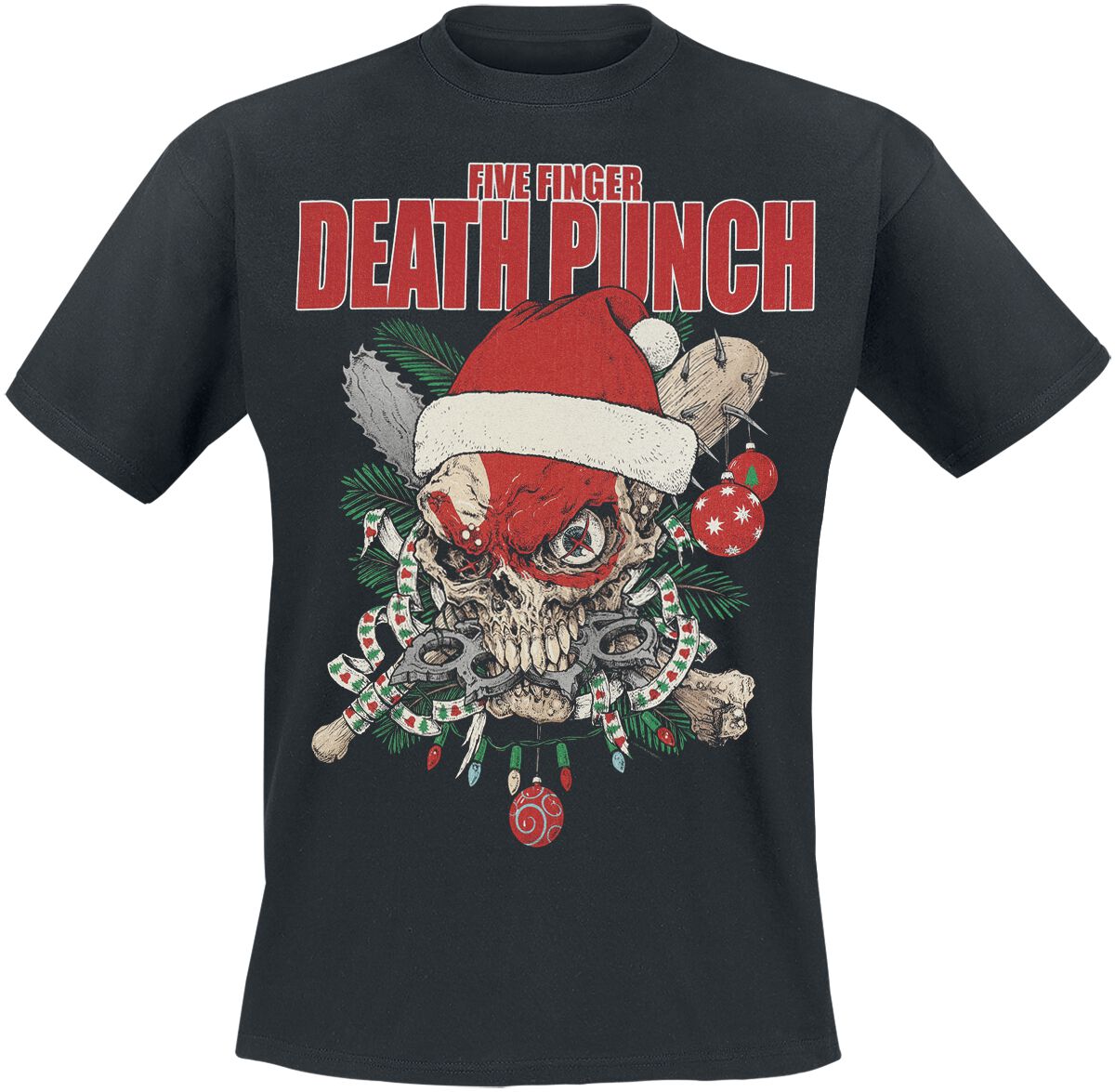 Five Finger Death Punch T-Shirt RAF Knucklehead Xmas S to 5XL for Men black