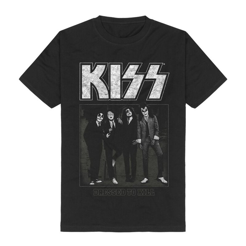 Kiss T-Shirt Dressed to kill S to 3XL for Men black