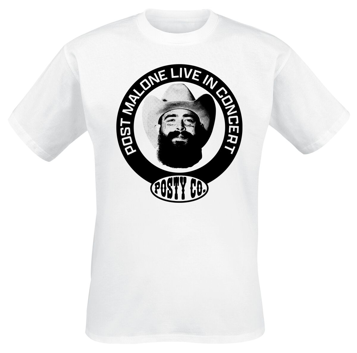 Post Malone T-Shirt Live In Concert Photo S to 3XL for Men white