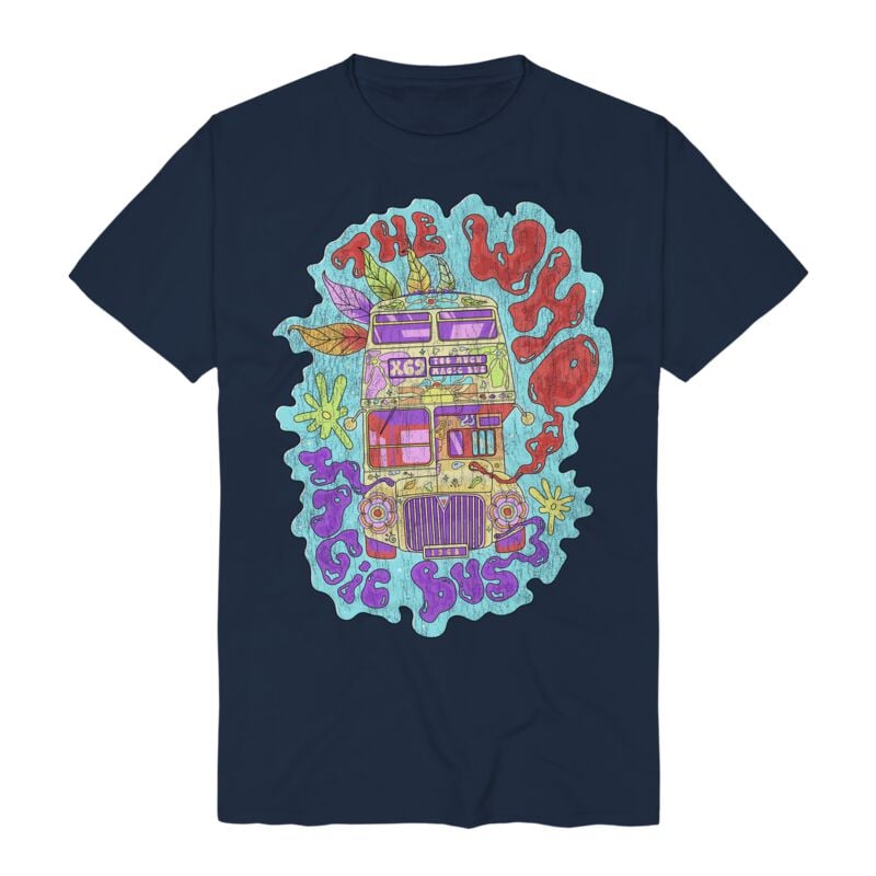 The Who T-Shirt Too Much Magic Bus S to 3XL for Men navy