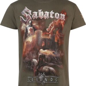 Sabaton T-Shirt Castle S to 4XL for Men khaki