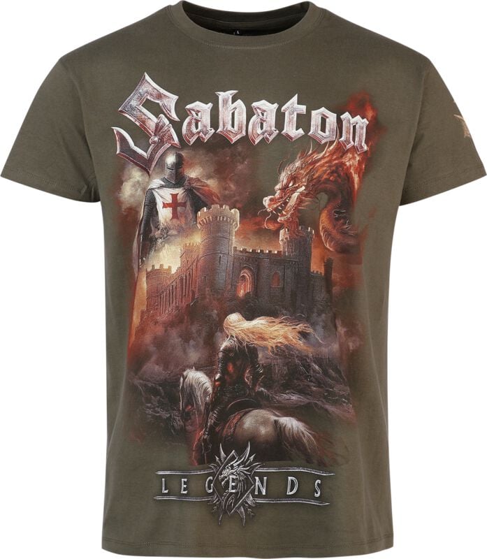 Sabaton T-Shirt Castle S to 4XL for Men khaki
