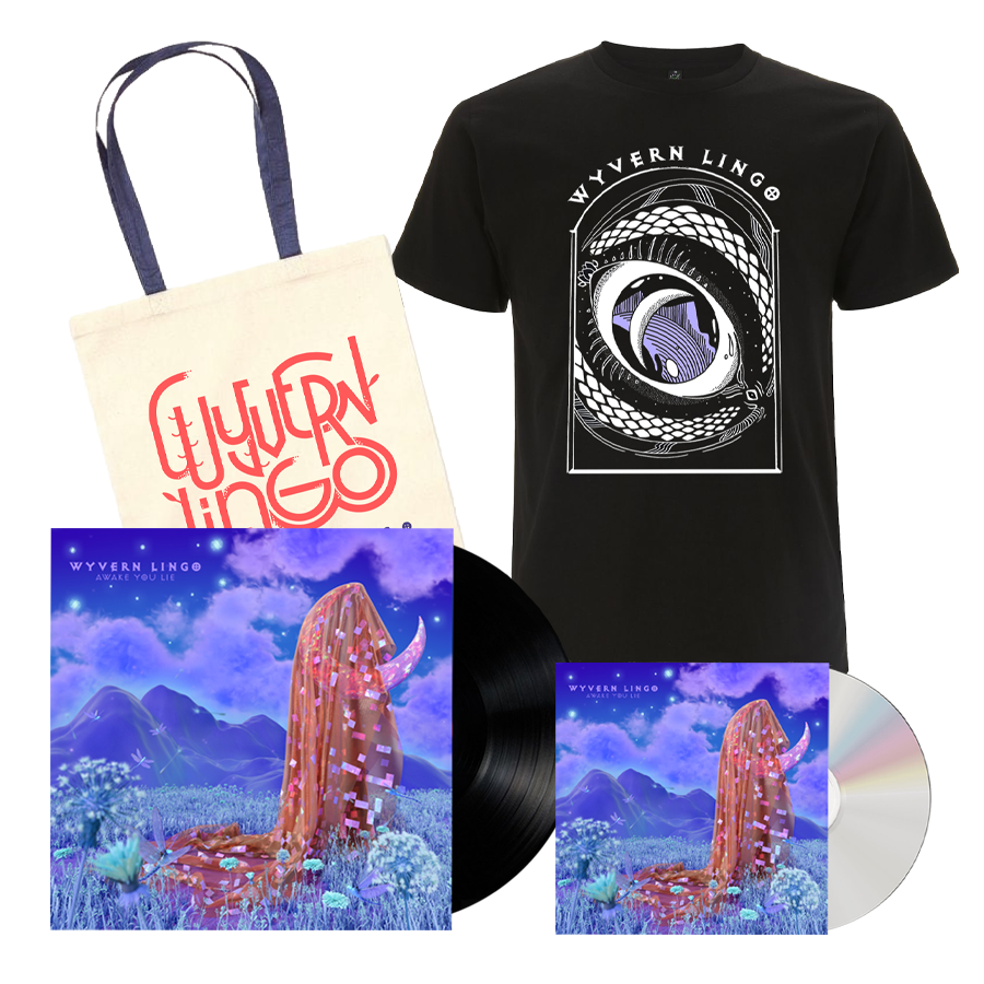 Awake You Lie CD + Vinyl + T-Shirt + Tote Bag by Wyvern Lingo