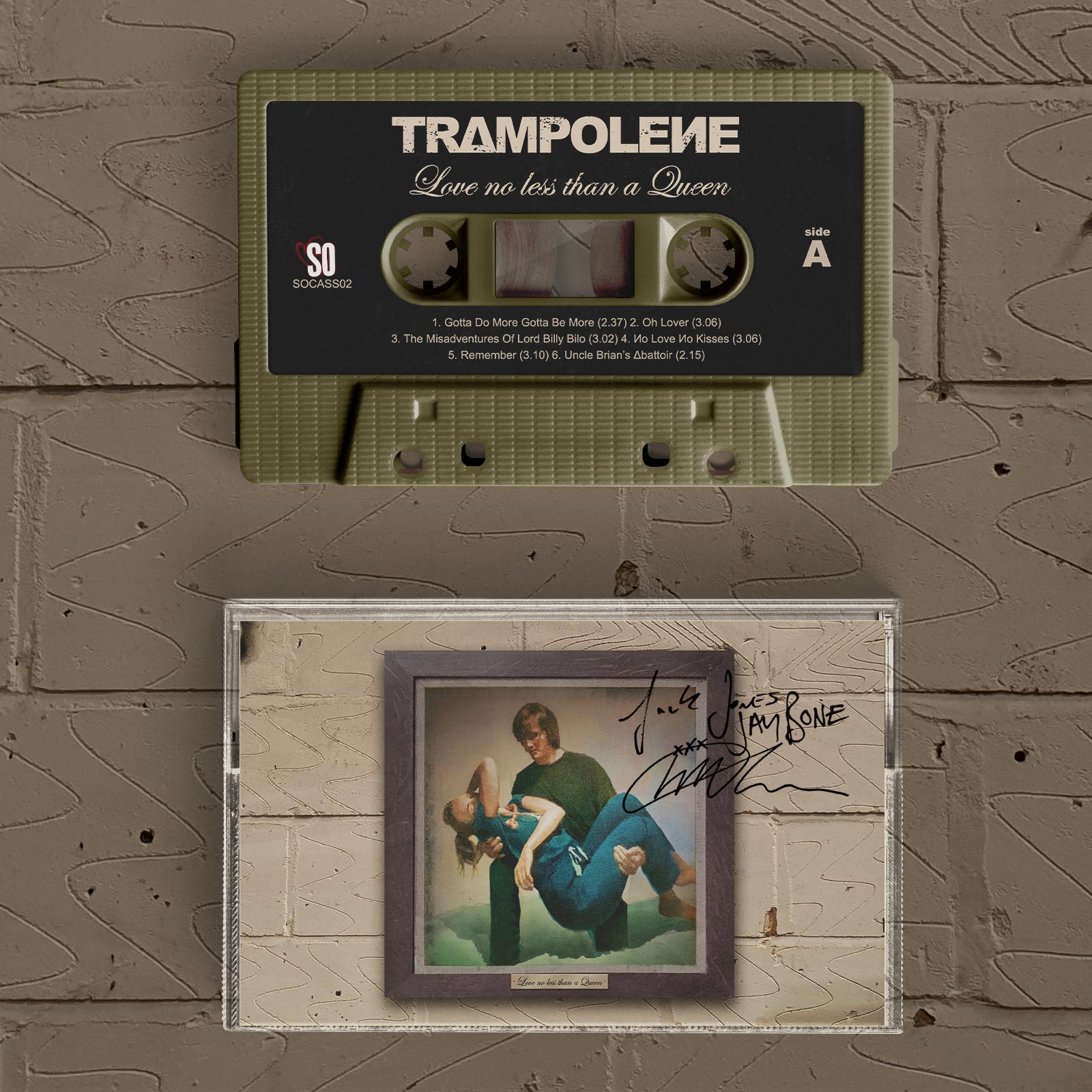 Love No Less Than A Queen Signed Cassette by Trampolene