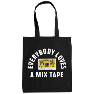 Black 'Everybody Loves A Mixtape' Tote Bag by Fatboy Slim