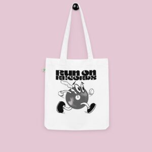 White Graphic Tote by Run On Records