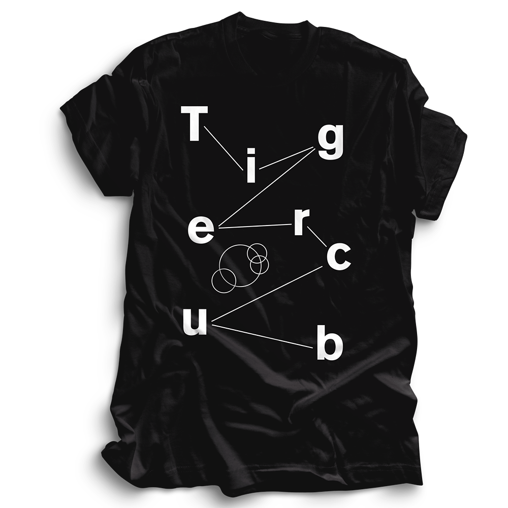 Stagger Logo T-Shirt Black by Tigercub