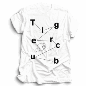 Stagger Logo T-Shirt White by Tigercub