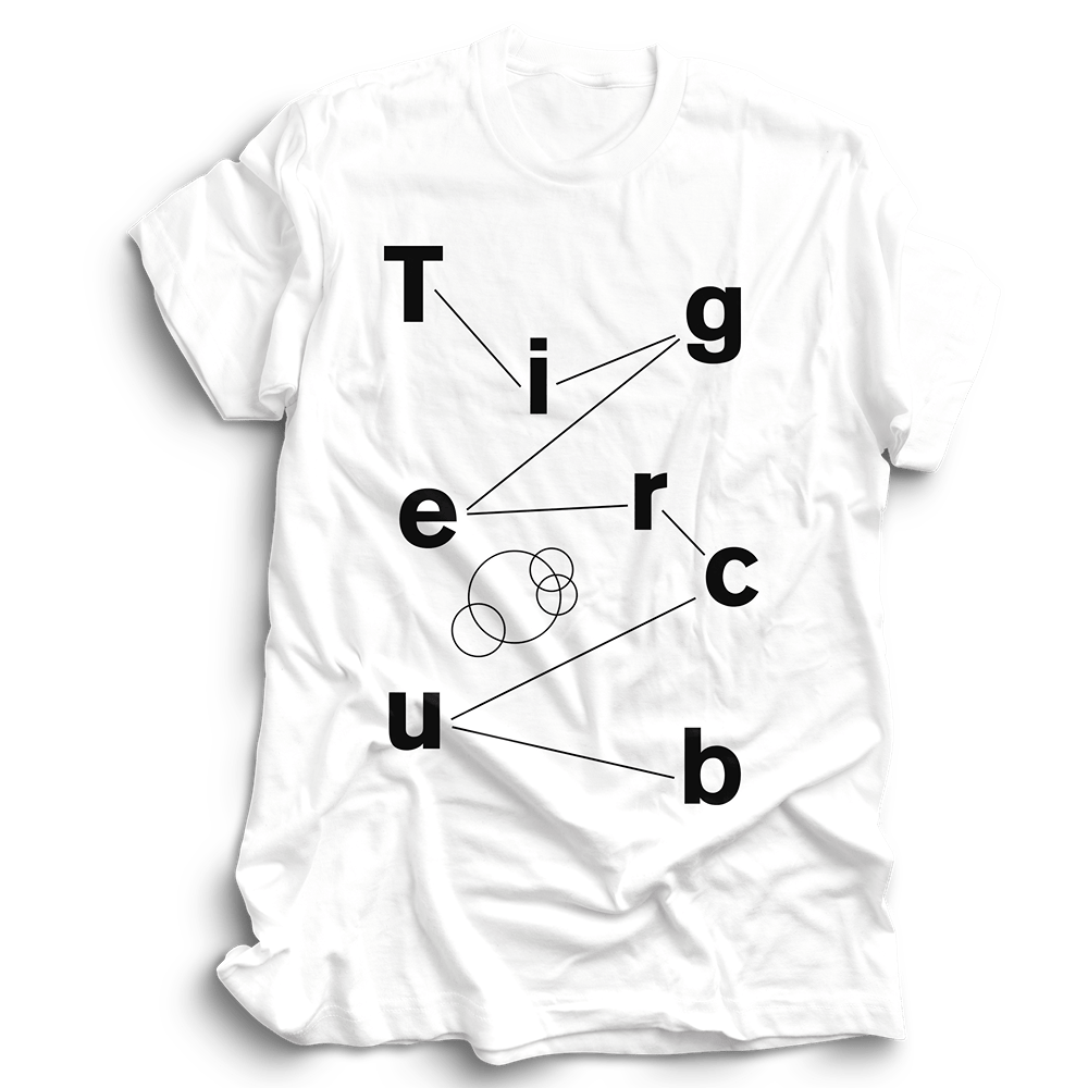 Stagger Logo T-Shirt White by Tigercub