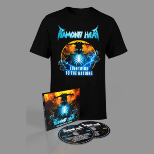 Lightning To The Nations (The White Album) [Remastered 2021] 2CD Album & The Lightning God T-Shirt by Diamond Head