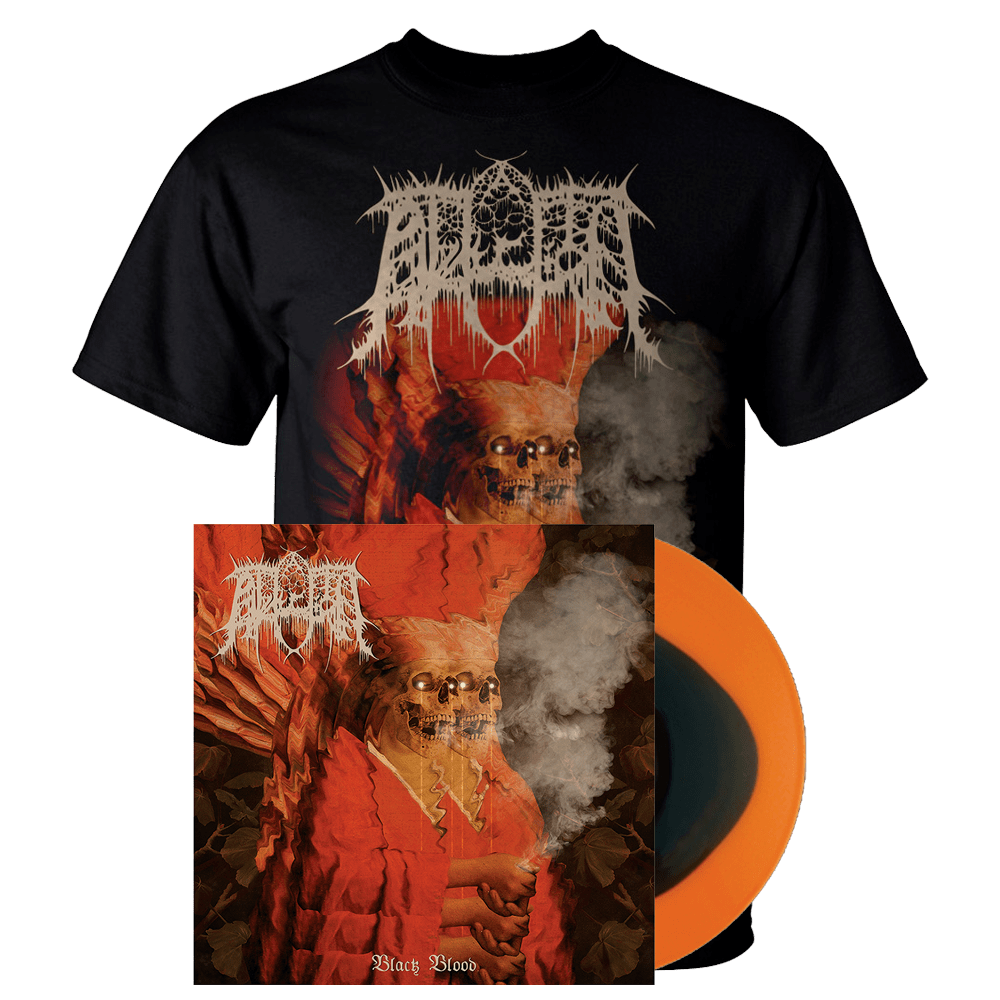 Black Blood Orange with Black Yolk Vinyl + T-Shirt by Abduction