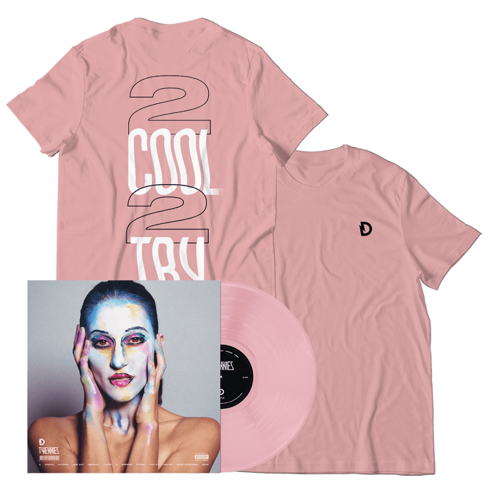TWENNIES BABY PINK COLOUR VINYL (W/ SIGNED POSTER) + "2 COOL 2 TRY"" T-SHIRT BUNDLE" by Dragonette