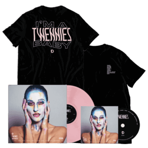 TWENNIES BABY PINK COLOUR VINYL (W/ SIGNED POSTER) + CD + "I'M A TWENNIES BABY"" T-SHIRT BUNDLE" - Dragonette
