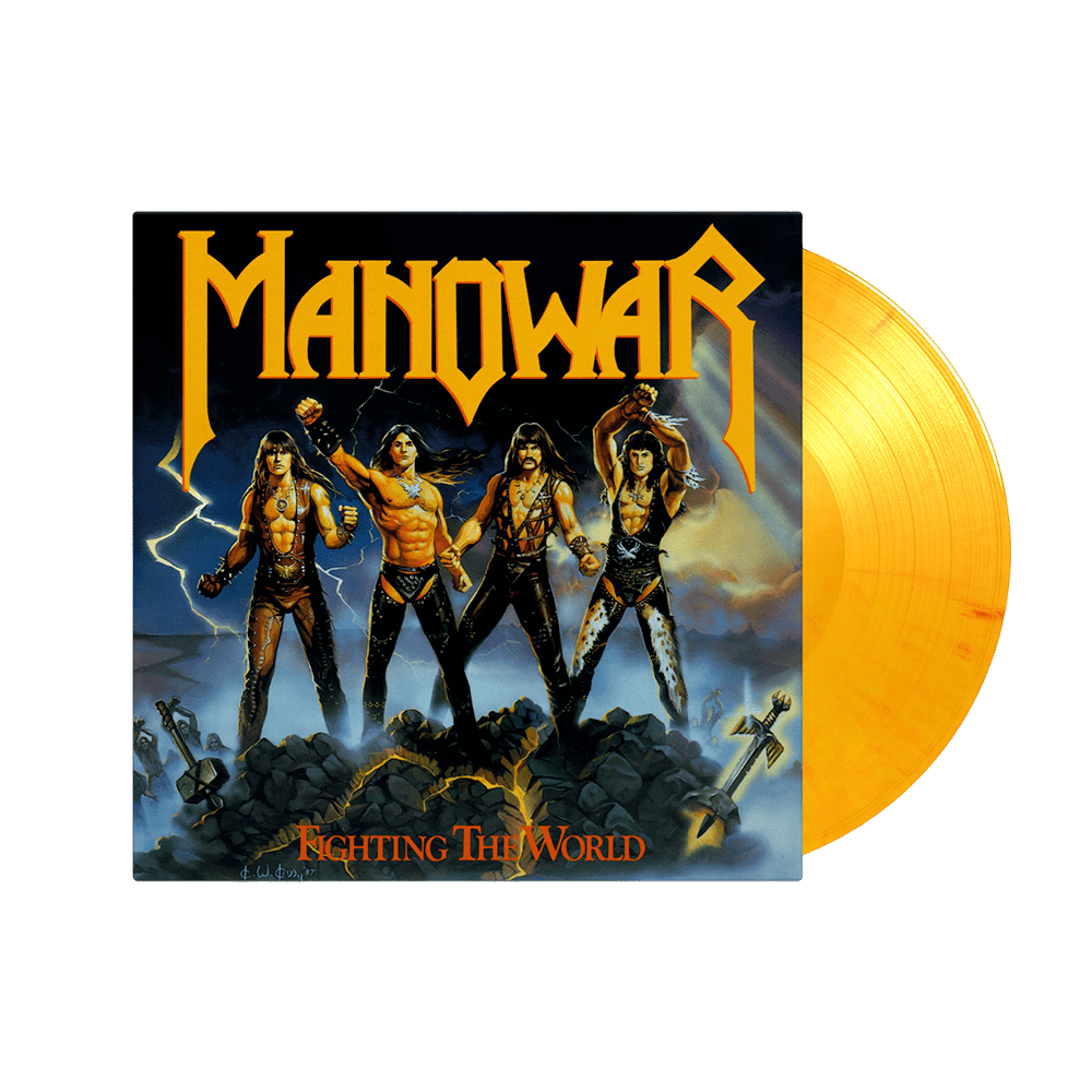 Fighting The World Flame Coloured Heavyweight Vinyl by Manowar