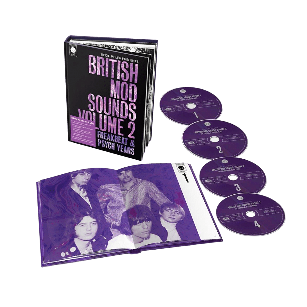 Eddie Piller Presents - British Mod Sounds of The 1960s Volume 2: The Freakbeat & Psych Years 4CD Media Book CD Collector's Pack by Various Artists