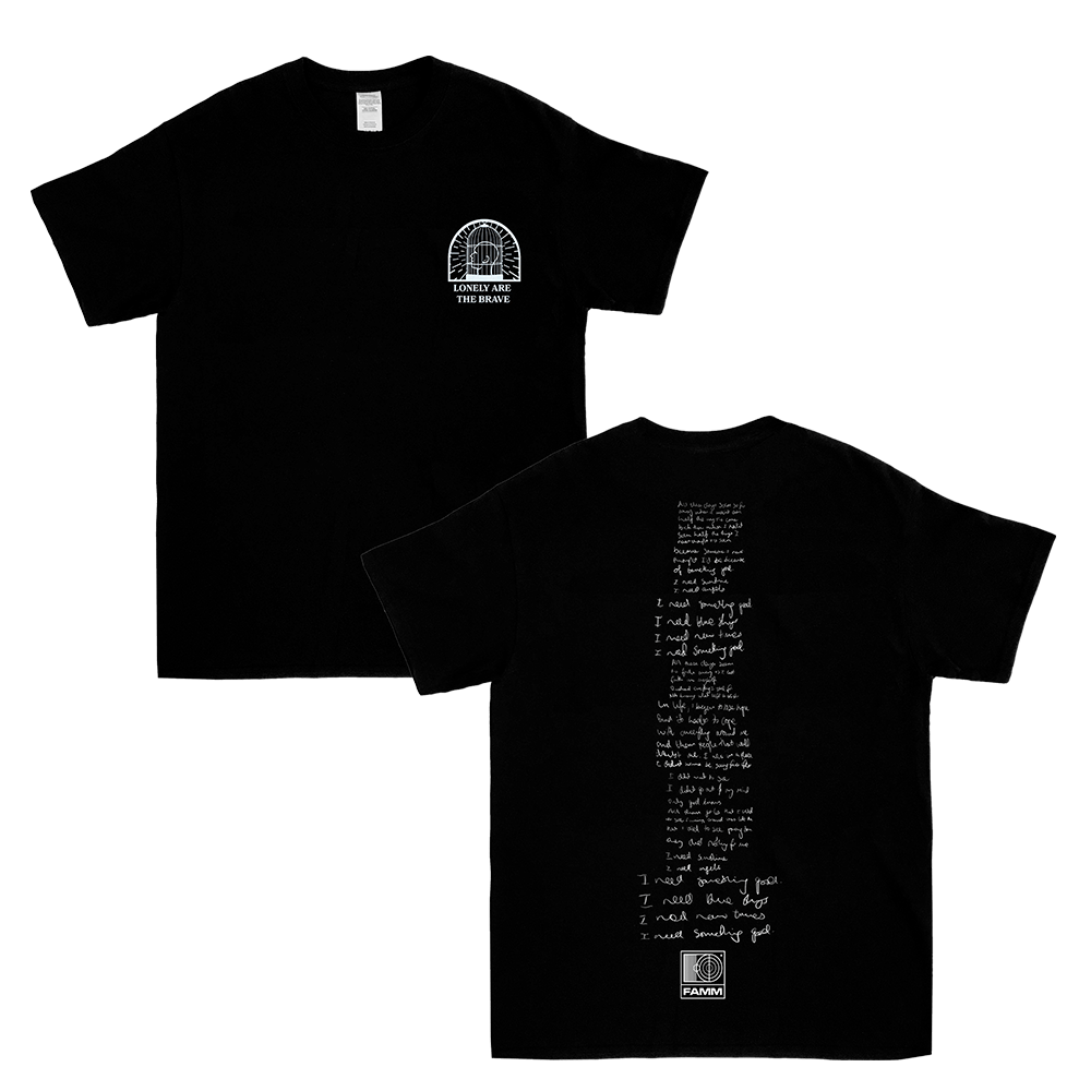 I Need Lyric Black T-Shirt by Maverick Sabre