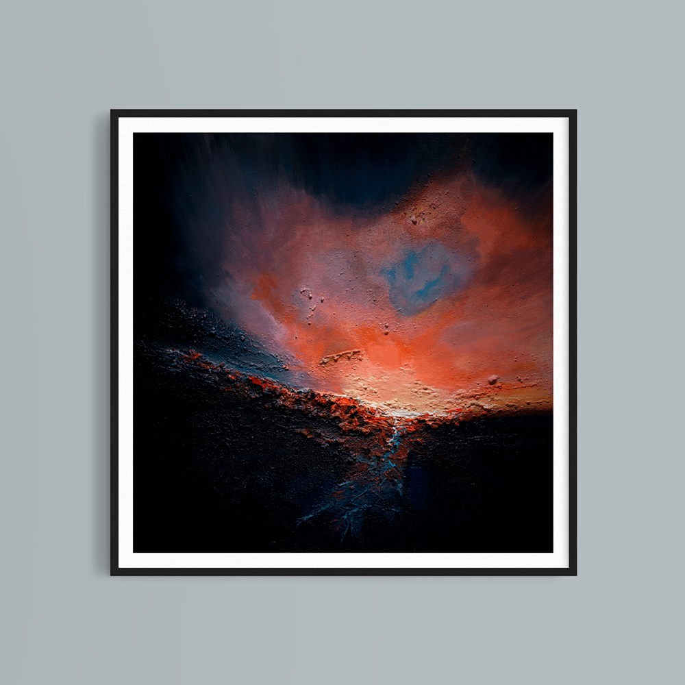 Badlands On Fire Print by Adam Nutter