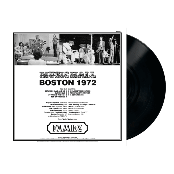 Boston Music Hall 1972 Vinyl - Family