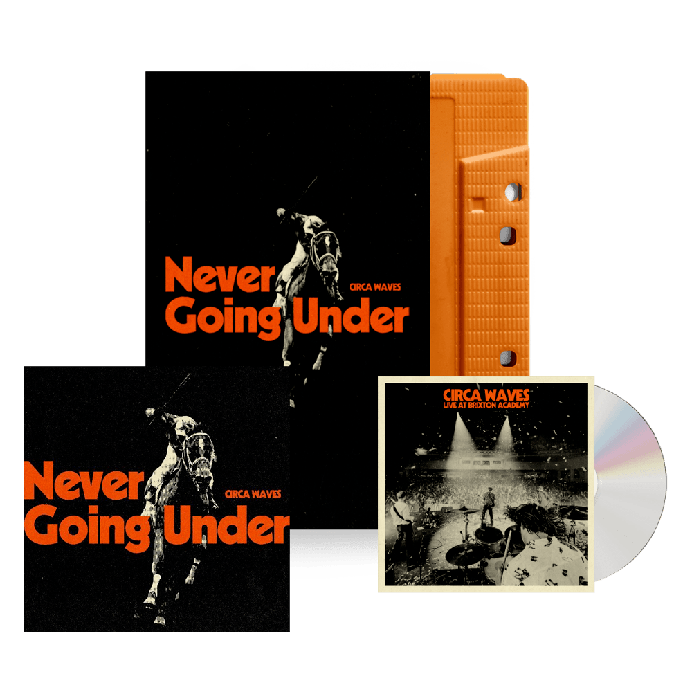 Never Going Under Deluxe Digital Album + Orange Cassette (Signed) + Live At Brixton CD by Circa Waves