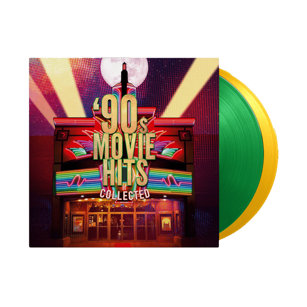 90s Movie Hits Collected Translucent Green & Yellow Double Heavyweight Vinyl by Various Artists