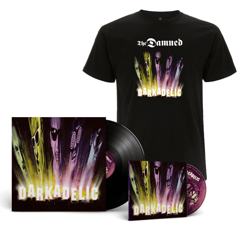DARKADELIC CD Digipak + Heavyweight 12" 1LP Black Gatefold + T-Shirt 'Cover Art'" by The Damned