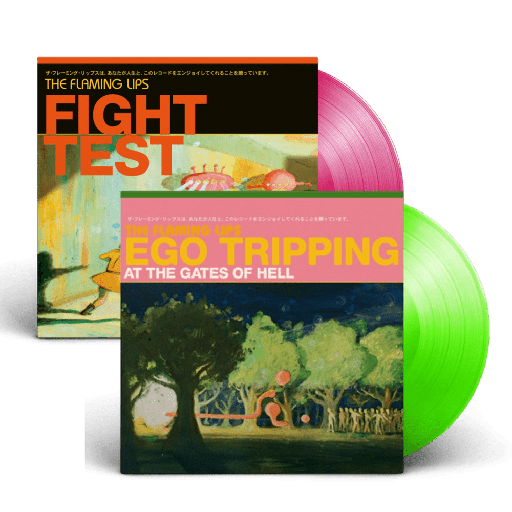 Fight Test Red + Ego Tripping Green Glow Vinyl by The Flaming Lips