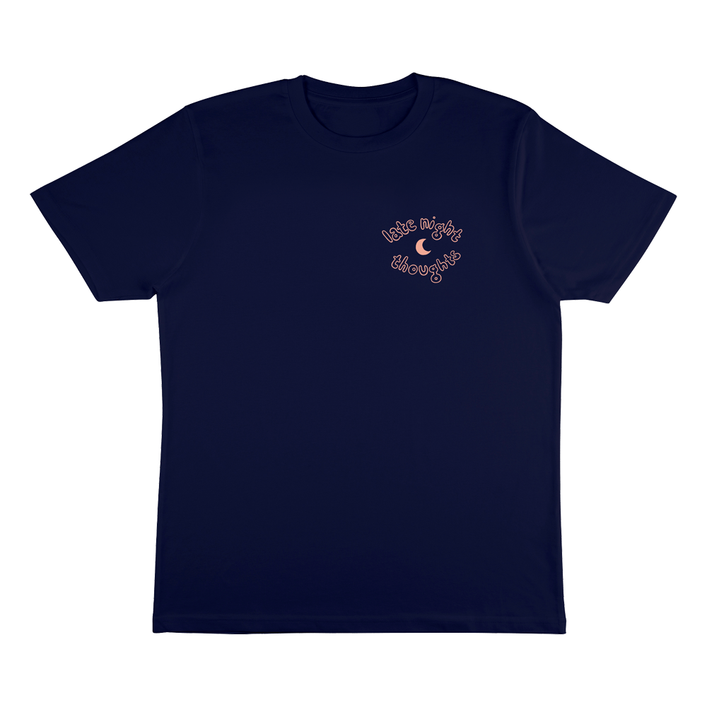 late night thoughts navy t-shirt by shy martin