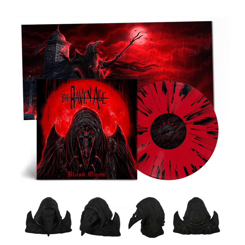 Blood Omen Deluxe Splatter Vinyl & 3D Printed Raven Vinyl Topper with Print by The Raven Age