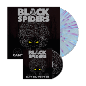 Can't Die, Won't Die Glow In The Dark Splatter Vinyl + CD with Signed Print by Black Spiders