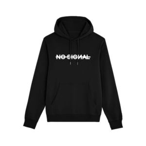 No Signal Black Hoodie - French The Kid