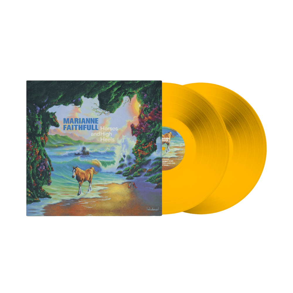Horses and High Heels Yellow Double Heavyweight Vinyl by Marianne Faithfull