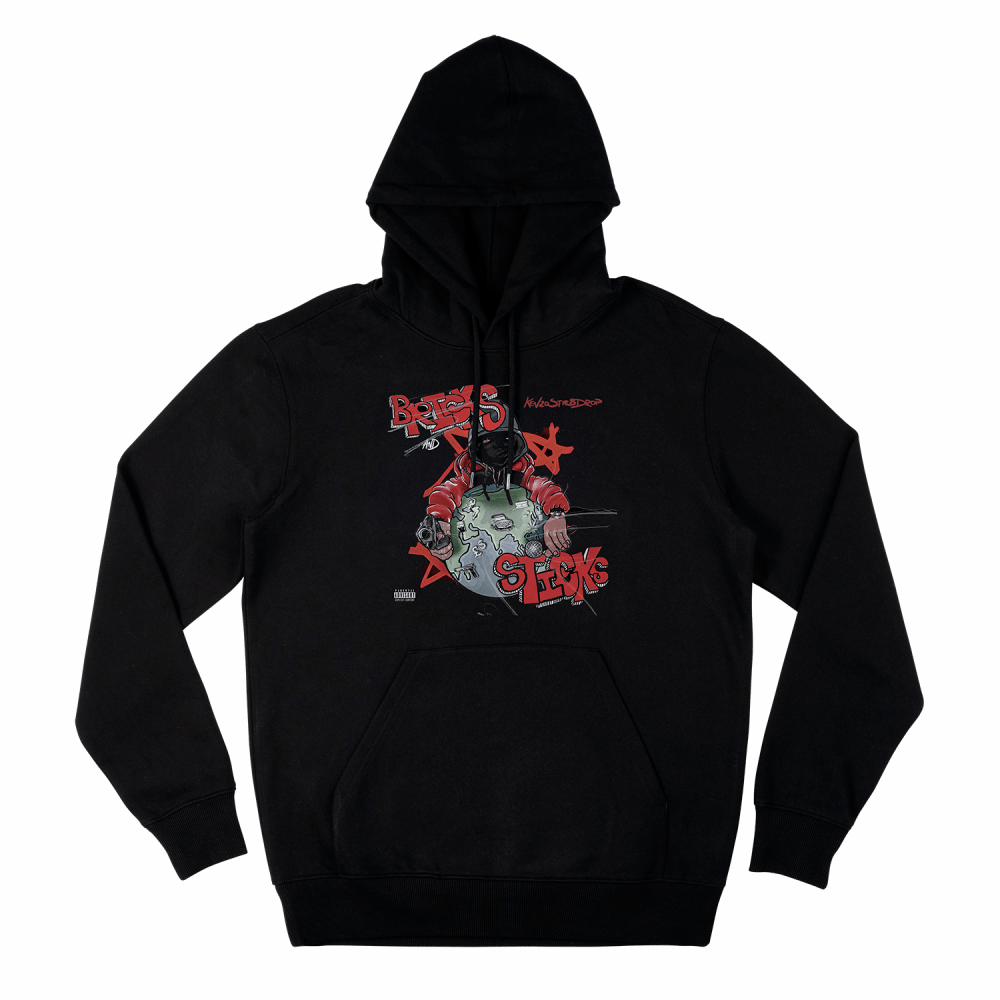 Black 'Bricks & Sticks' Hoodie by Kenzo Str8Drop