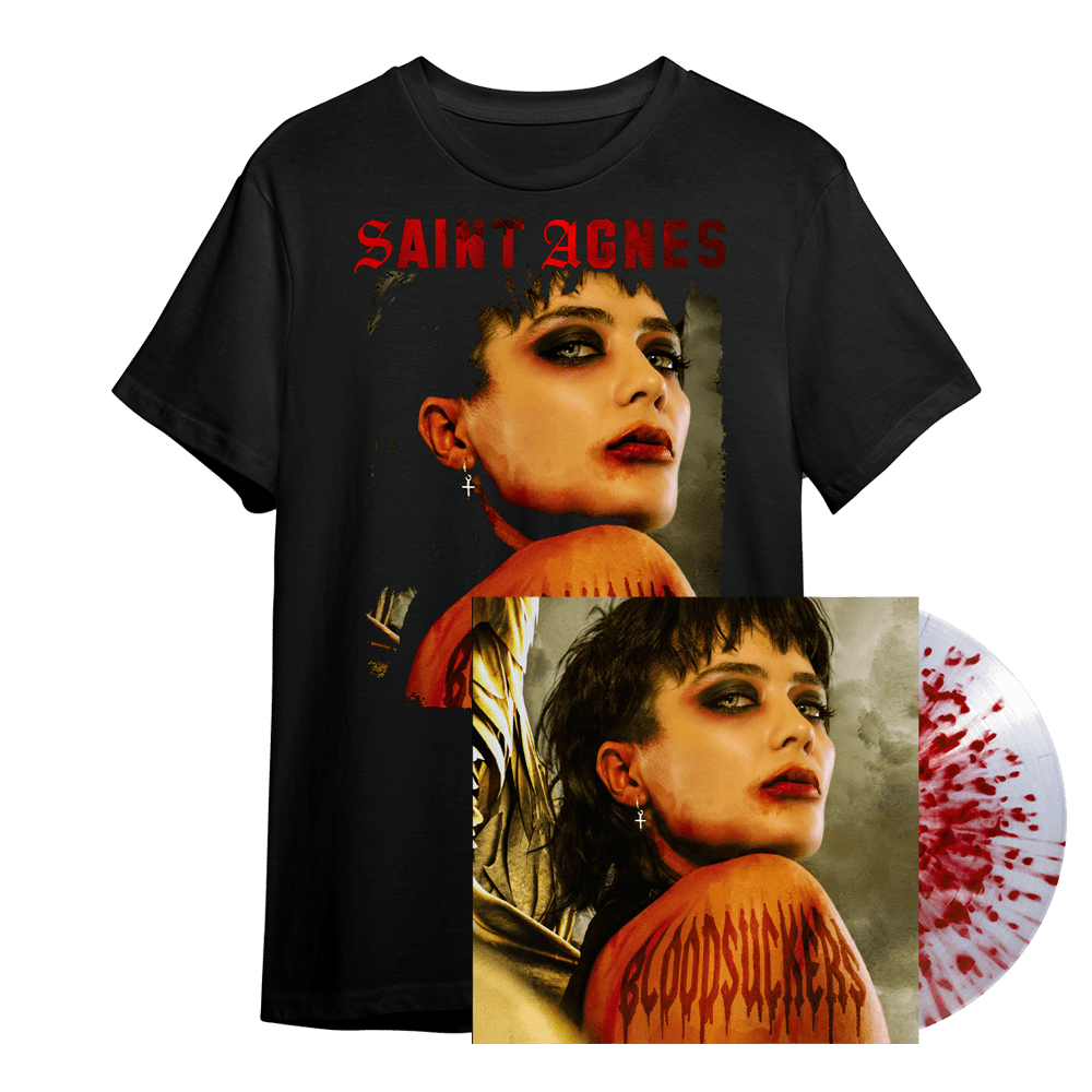 Bloodsuckers Blood Splatter Vinyl & Bloodsuckers T-Shirt by Saint Agnes
