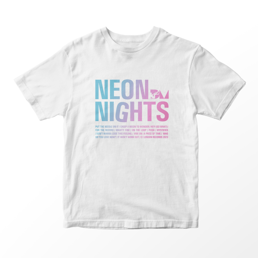 Neon Nights 20 White T-Shirt by Dannii Minogue