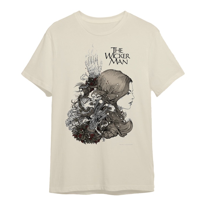 Wicker Man Cream T-Shirt by Rare Sleeve