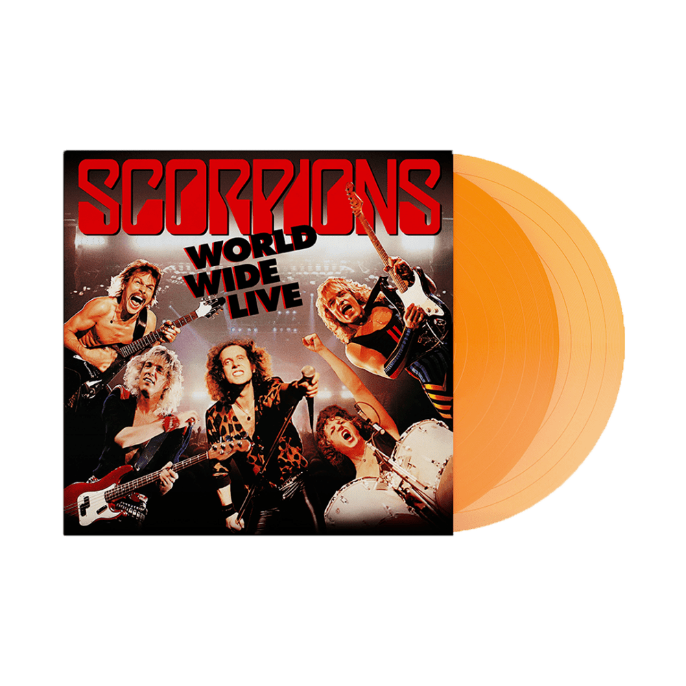 World Wide Live Transparent Orange Double Heavyweight Vinyl by Scorpions
