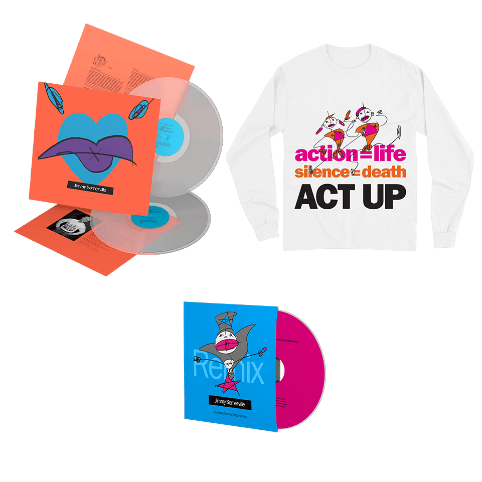 LP DELUXE (TRANSPARENT VINYL), 'ACT UP' TEE + BONUS CD by Jimmy Somerville