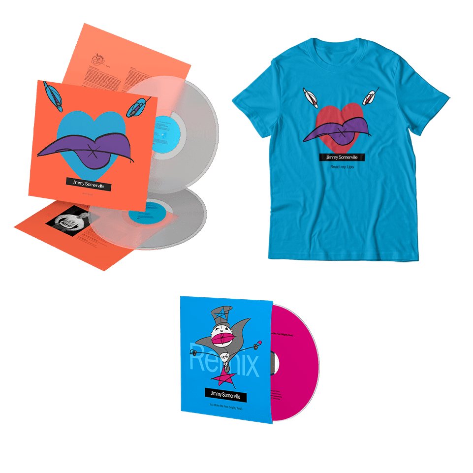 LP DELUXE (TRANSPARENT VINYL), 'READ MY LIPS' TEE + BONUS CD by Jimmy Somerville