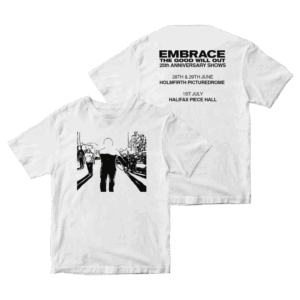 The Good Will Out Anniversary Gigs T-Shirt (White) by Embrace
